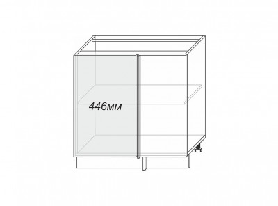 Vilma, шкаф-стол угловой 1D/80-1-51 (белый / белый глянец)